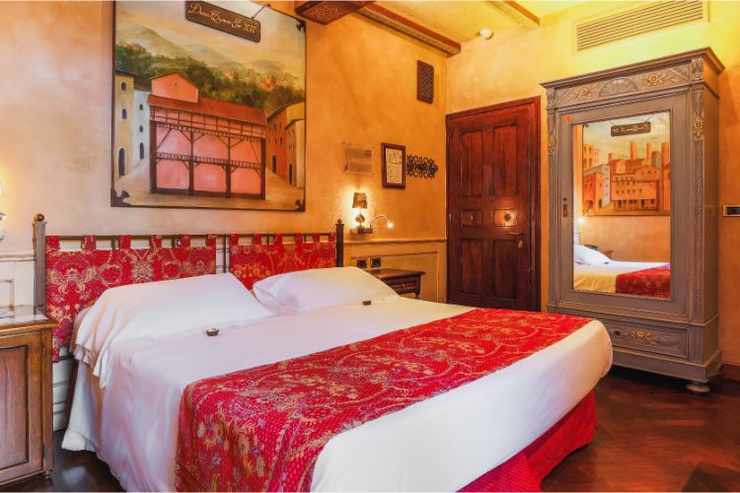 Chambre double deluxe avec terrasse Art Hotel Commercianti Bologne Chambre double deluxe avec terrasse Art Hotel Commercianti Bologne