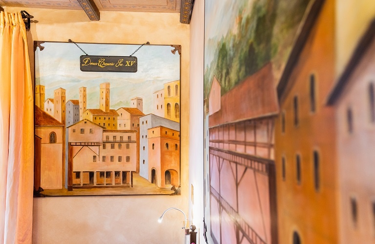 Chambre double deluxe avec terrasse  Art Hotel Commercianti Bologne